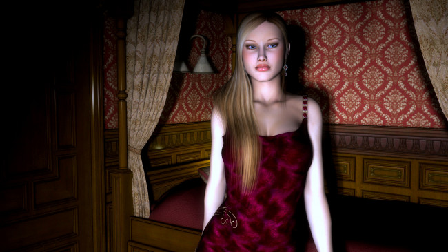 Обои картинки фото 3д графика, люди , people, фон, взгляд, девушка