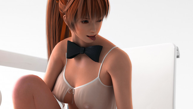 Обои картинки фото 3д графика, люди , people, грудь, фон, взгляд, девушка