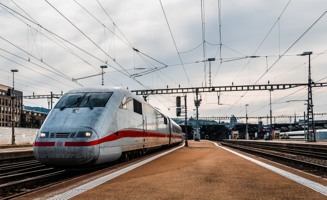 Обои картинки фото техника, поезда, железная, состав, локомотив, рельсы, дорога