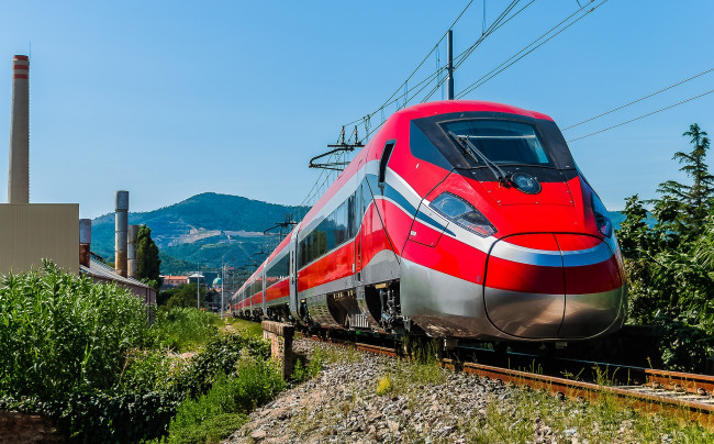 Обои картинки фото техника, электровозы, состав, локомотив, рельсы, дорога, железная