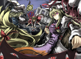 Картинка аниме touhou фон девушки взгляд