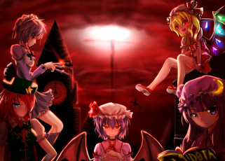 Картинка touhou аниме unknown +другое фон взгляд девушки