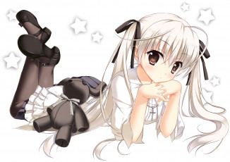 Картинка аниме yosuga+no+sora взгляд фон девушка