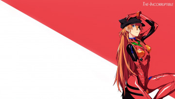 Картинка аниме evangelion взгляд девушка фон