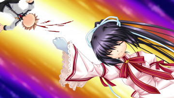 Картинка аниме rewrite фон взгляд девушка