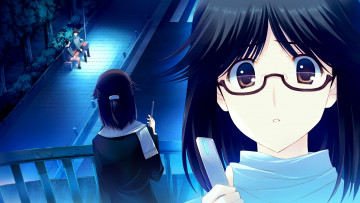 Картинка аниме white+album девушка фон взгляд