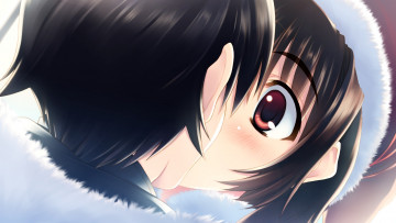 Картинка аниме white+album фон взгляд девушка