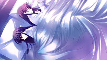 Картинка аниме white+album фон взгляд девушки