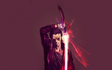 Картинка аниме оружие +техника +технологии меч no more heroes travis touchdown очки goichi suda anime
