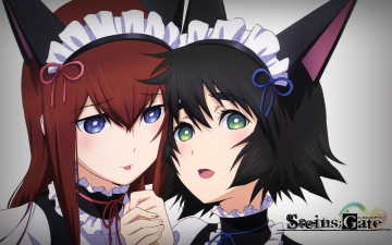 Картинка steins+gate аниме steins gate фон девушки взгляд