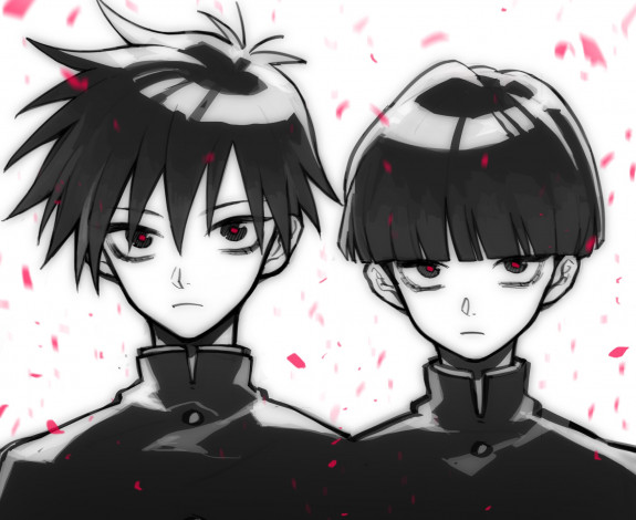 Обои картинки фото аниме, mob psycho 100, братья