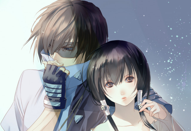 Обои картинки фото агентство по возврату утраченного, аниме, fuuchouin kazuki, двое