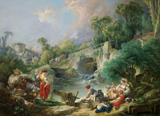 Картинка рисованное живопись франсуа буше прачки картина