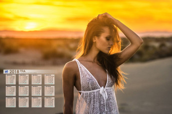 Картинка календари девушки закат
