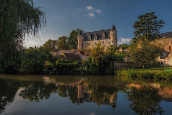 Картинка montresor города замки+франции замок водоем