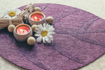 Картинка разное свечи цветы коврик