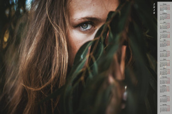 Картинка календари девушки ветка лицо взгляд