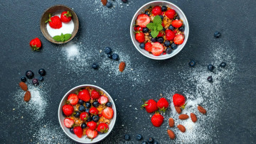 Картинка еда фрукты +ягоды черника клубника