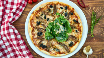 Картинка еда пицца чеснок розмарин