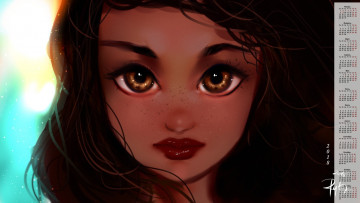 Картинка календари кино +мультфильмы лицо девушка взгляд