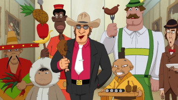 Картинка мультфильмы иван+царевич+и+серый+волк+3 еда люди вилка очки шляпа мужчина