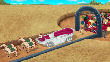 Картинка мультфильмы иван+царевич+и+серый+волк+3 ворота злак люди лошадь карета