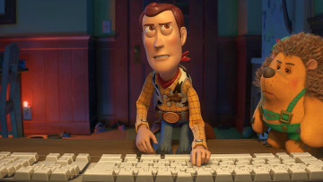 обоя мультфильмы, toy story 3, клавиатура, еж, шериф, игрушка