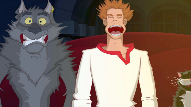 Обои картинки фото мультфильмы, иван царевич и серый волк 3, волк, парень