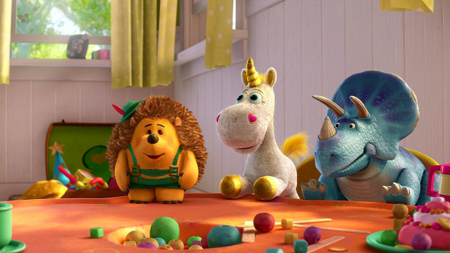 Обои картинки фото мультфильмы, toy story 3, динозавр, еж, игрушка