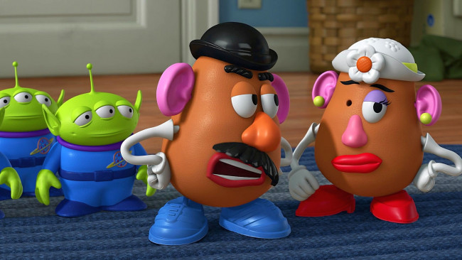 Обои картинки фото мультфильмы, toy story 3, разговор, игрушка, шляпа