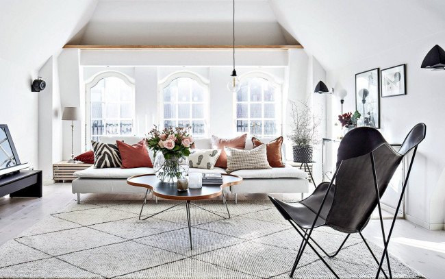 Обои картинки фото интерьер, гостиная, диван, телевизор, кресло