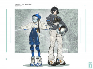 Картинка аниме unknown +другое+ девочки шлем скафандр