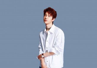 Картинка мужчины wang+yi+bo рыжий рубашка часы