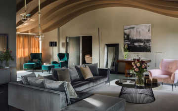 Картинка интерьер гостиная картина мягкий уголок