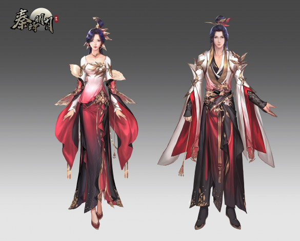 Обои картинки фото аниме, unknown,  другое , женщина, мужчина, костюмы