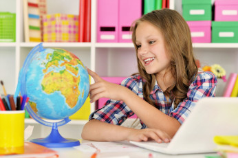 Картинка разное дети девочка глобус