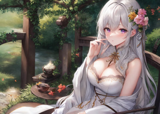 Картинка аниме пейзажи +природа нейросети графика нейроарт ai art нейронные сети рисунки нейро искусство