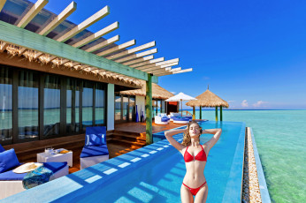 обоя девушки, kate alex, бассейн, бикини