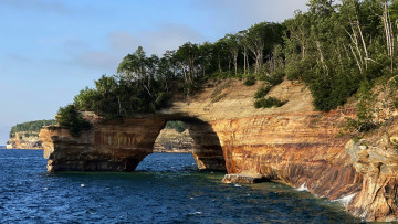 Картинка pictured+rocks+national+lakeshore michigan природа побережье pictured rocks national lakeshore