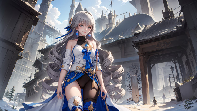 Обои картинки фото аниме, зима,  новый год,  рождество, нейросети, графика, нейроарт, ai, art, нейронные, сети, рисунки, нейро, искусство