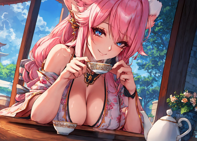 Обои картинки фото аниме, животные,  существа, нейросети, графика, нейроарт, ai, art, нейронные, сети, рисунки, нейро, искусство