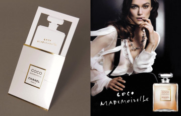 обоя keira knightley, бренды, chanel, духи, флакон, актриса, блузка, бусы