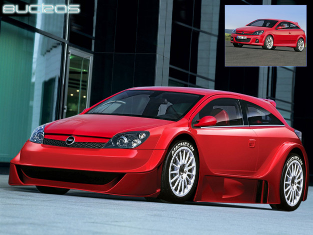Обои картинки фото virtual, astra, tuning, автомобили, opel