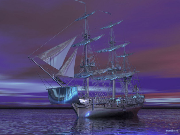 Обои картинки фото корабли, 3d