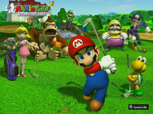 обоя mario, golf, toadstool, tour, видео, игры