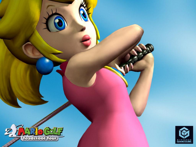 Обои картинки фото mario, golf, toadstool, tour, видео, игры