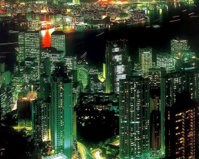 Картинка города огни ночного