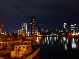 Картинка города огни ночного