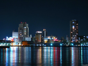 Картинка города огни ночного