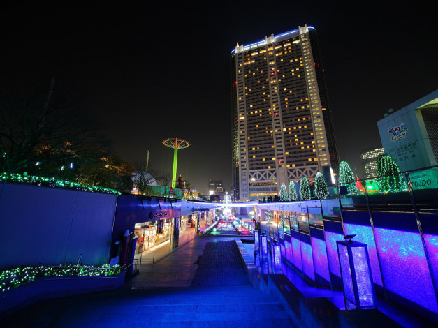 Обои картинки фото города, огни, ночного